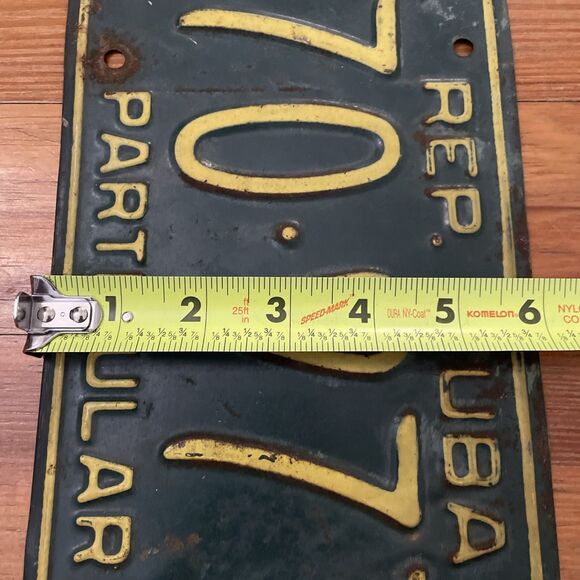 VTG 1961 Cuban License Plate PARTICULAR Private Passenger Rare - Picture 8 of 8